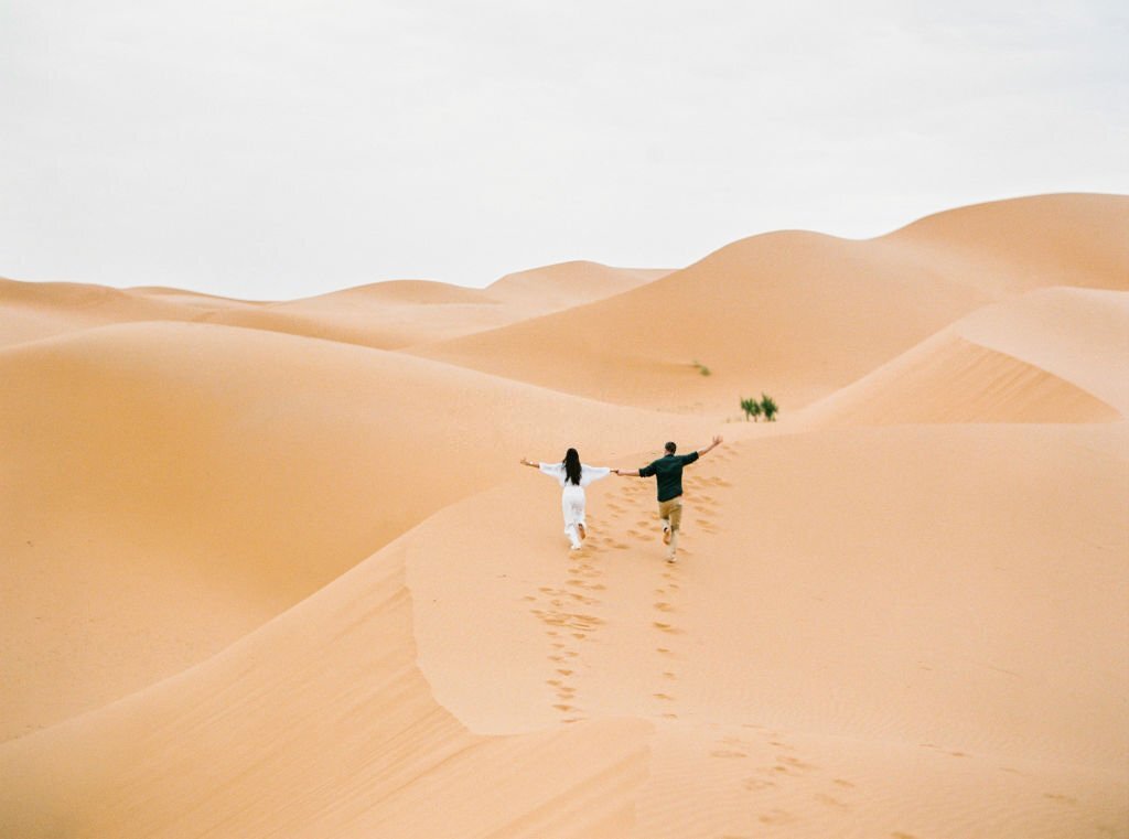 the Sahara desert. Adventure travel lifestyle concept.